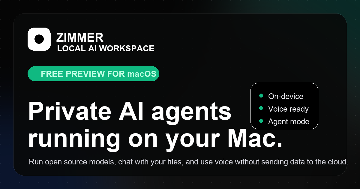 Zimmer AI screenshot