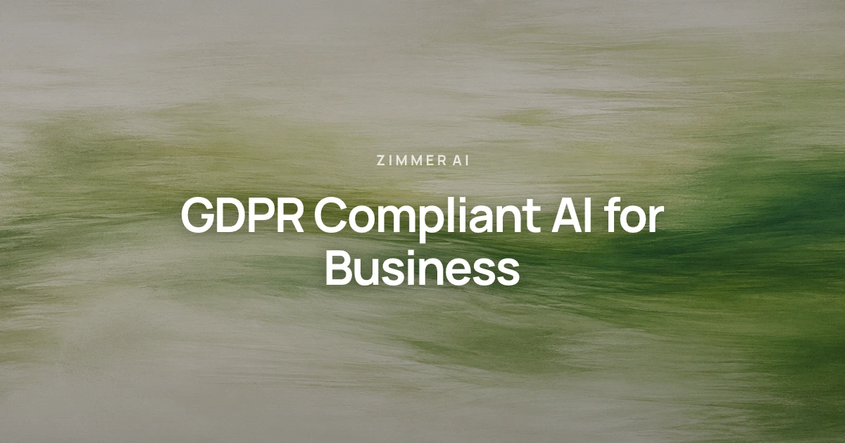 GDPR Compliant AI for Business