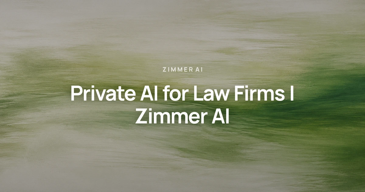 Private AI for Law Firms