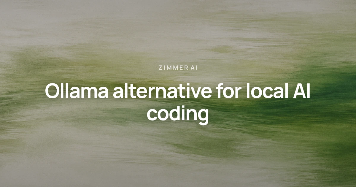 Ollama alternative for local AI coding
