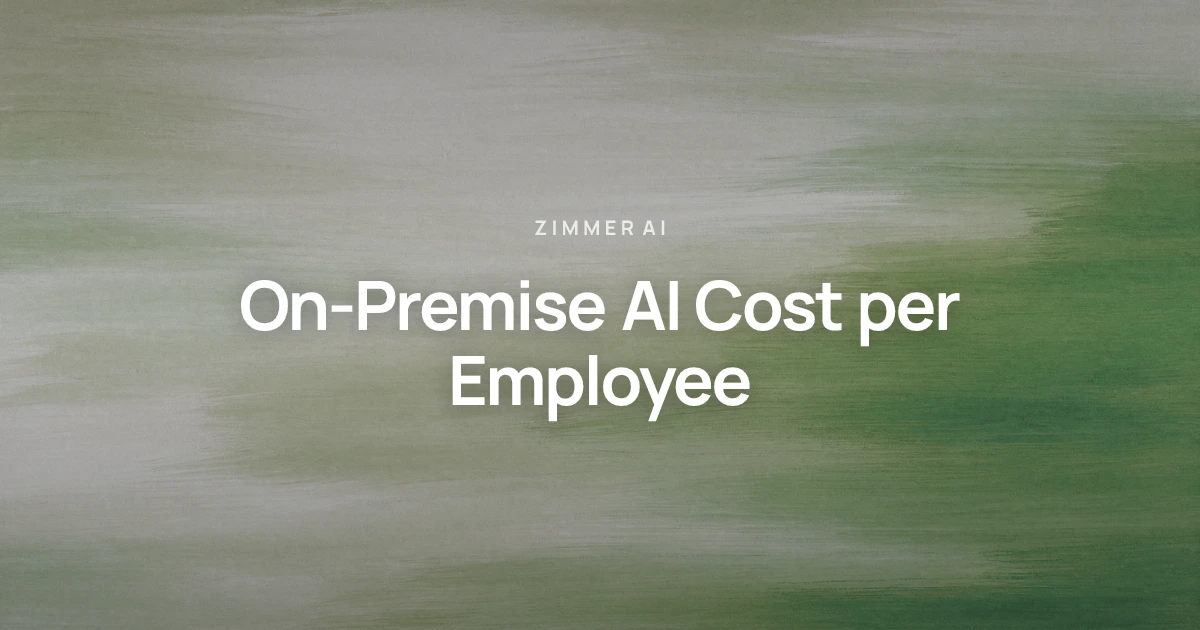 On-Premise AI Cost per Employee